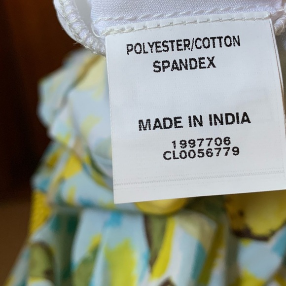 eShakti Lemon Print Dress retro homemaker traditional fun print midi - Picture 10 of 11